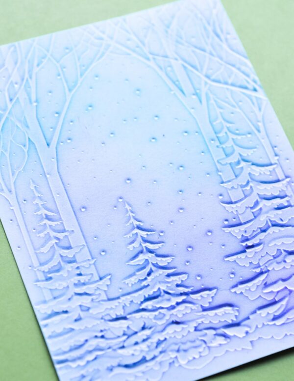 Memory Box Snowy Forest 3D Embossing Folder EF1010