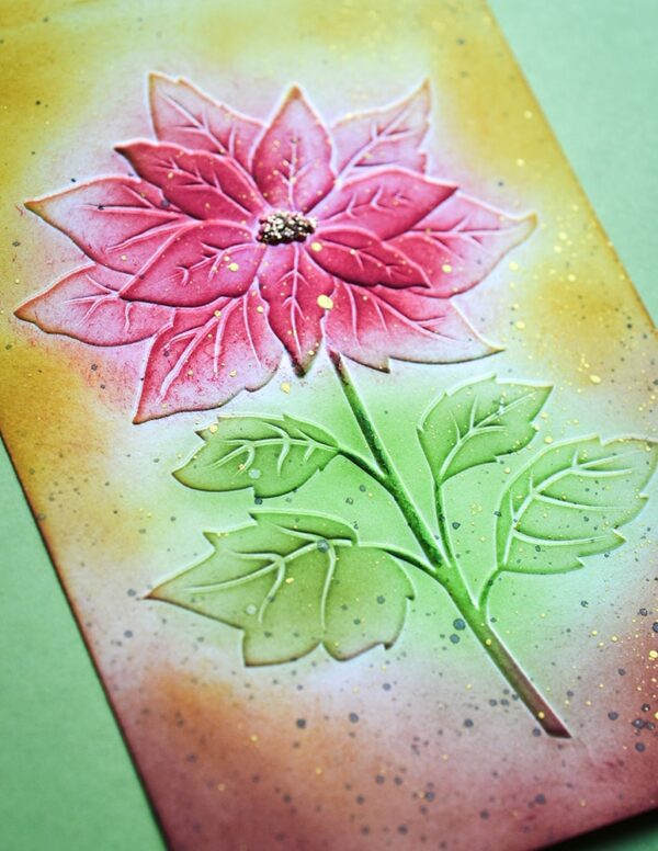 Memory Box Magnificent Poinsettia 3D Embossing Folder EF1011