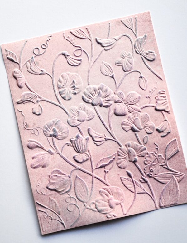Memory Box Blooming Sweet Pea 3D Embossing Folder EF1020