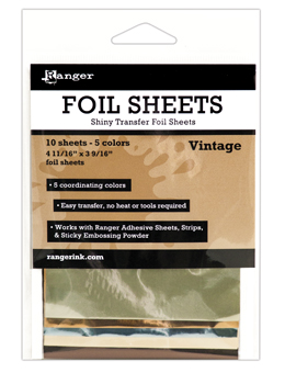 Ranger Shiny Foil Transfer Sheets - Vintage