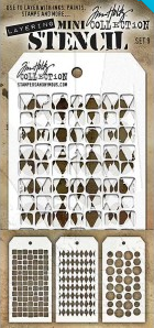 Tim Holtz® Stampers Anonymous Mini Layering Stencil Set #9 MTS009