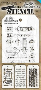 Tim Holtz® Stampers Anonymous Mini Layering Stencil Set #15 MTS015
