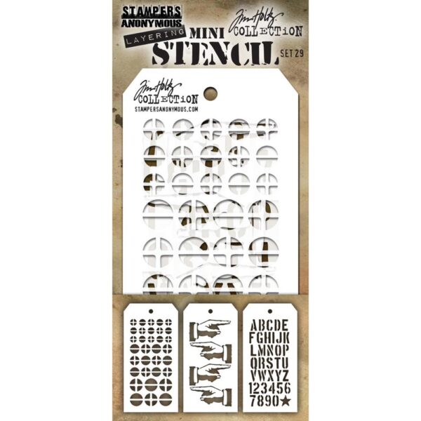 Tim Holtz® Stampers Anonymous Mini Layering Stencil Set #29 MTS029