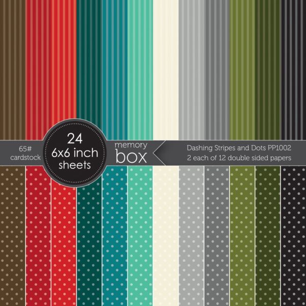 Memory Box Dashing Stripes and Dots Cardstock Pack