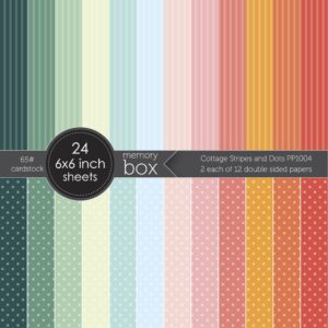 Memory Box Cottage Stripes and Dots Cardstock Pack