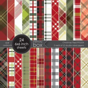 Memory Box Christmas Plaid 6" x 6" Paper Pack PP1009
