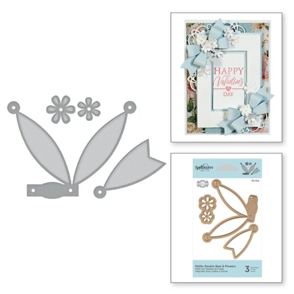 Petite Double Bow and Flowers S3-314