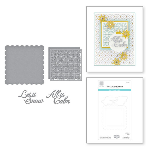 All is Calm Word Frame Etched Dies S4-1146