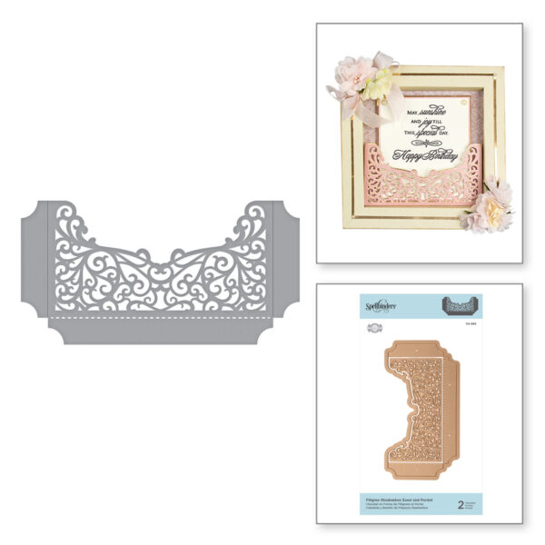 Filigree Shadowbox Easel and Pocket S4-986