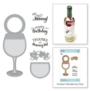 Wine Glass Bottle Tag SDS-134