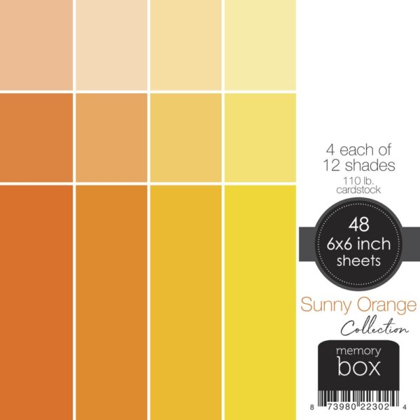 Memory Box Sunny Orange 6x6 Paper Pack SP1002