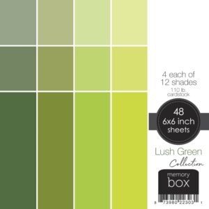 Memory Box Lush Green 6x6 Paper Pack SP1003