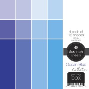 Memory Box Ocean Blue 6x6 Paper Pack SP1005