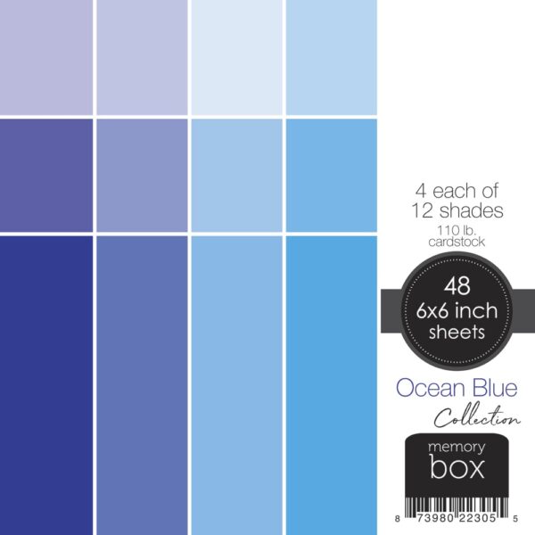 Memory Box Ocean Blue 6x6 Paper Pack SP1005