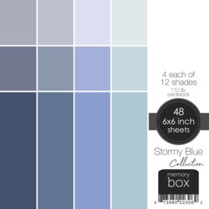 Memory Box Stormy Blue 6x6 Paper Pack SP1006
