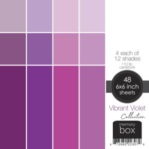 Memory Box Vibrant Violet 6x6 Paper Pack SP1007