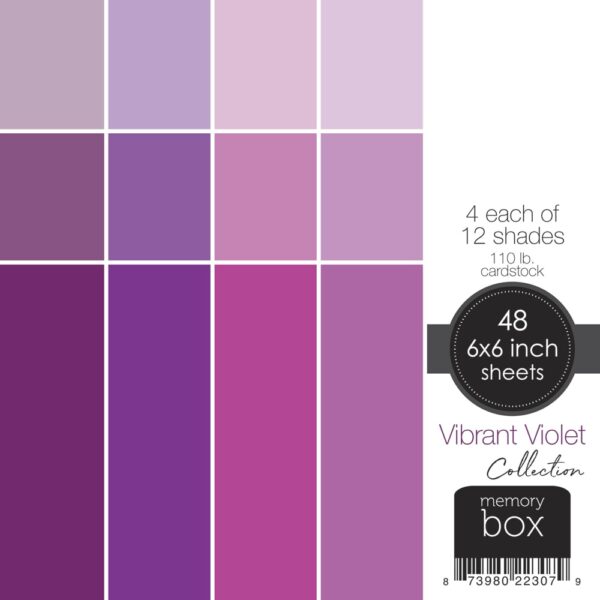 Memory Box Vibrant Violet 6x6 Paper Pack SP1007