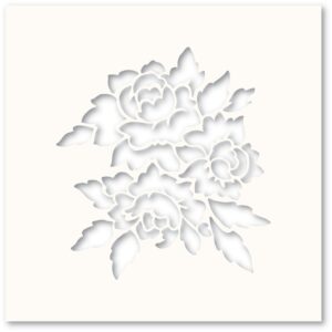 Poppystamps Romantic Blooms Stencil T101