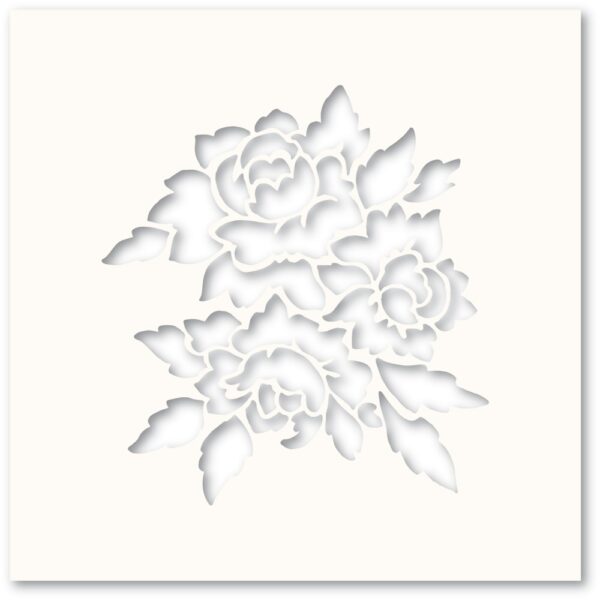 Poppystamps Romantic Blooms Stencil T101