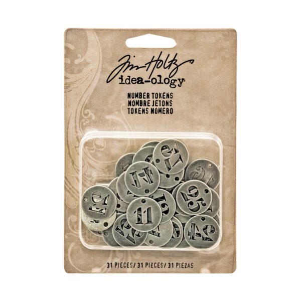 Tim Holtz® Idea-ology™ Embellishments - Number Tokens