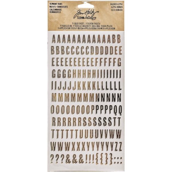 Tim Holtz® Idea-ology™ Paperie - Remnant Rubs: Gilded Alpha