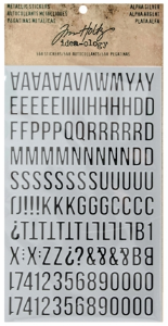 Tim Holtz® Idea-ology™ Paperie - Metallic Stickers: Alpha Silver
