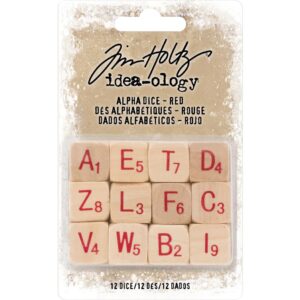 Tim Holtz® Idea-ology™ Findings - Red Alpha Dice