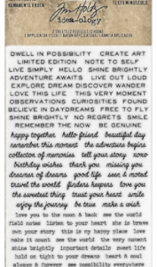 Tim Holtz® Idea-ology™ Paperie - Remnant Rubs: Tiny Text