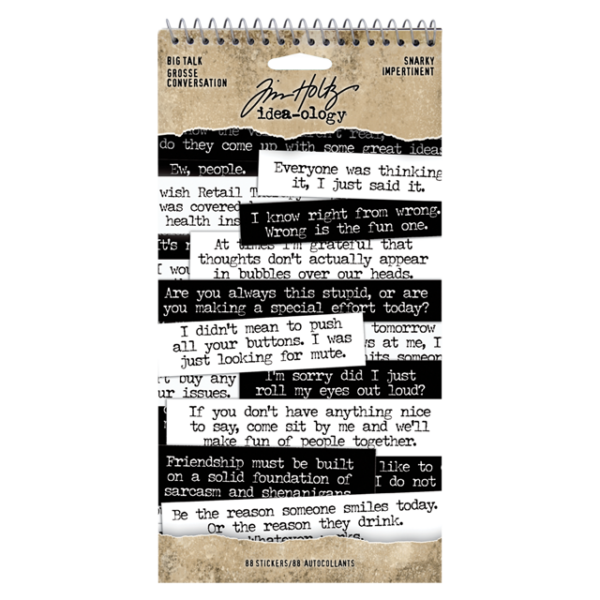 Tim Holtz® Idea-ology™ Paperie - Big Talk: Snarky