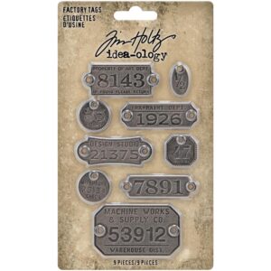 Tim Holtz® Idea-ology™ Embellishments - Metal Factory Tags