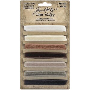 Tim Holtz® Idea-ology™ Findings - Velvet Trims Neutral