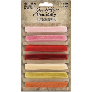 Tim Holtz® Idea-ology™ Findings - Velvet Trims Warm