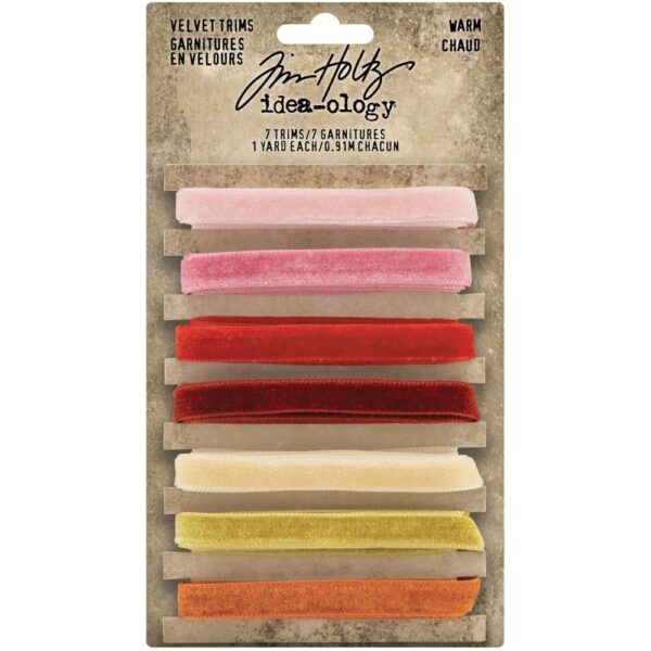 Tim Holtz® Idea-ology™ Findings - Velvet Trims Warm