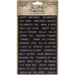 Tim Holtz® Idea-ology™ Paperie - Label Stickers Sentiments