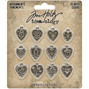 Tim Holtz® Idea-ology™ Findings - Adornments, Hearts