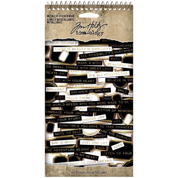 Tim Holtz® Idea-ology™ Paperie - Metallic Sticker Book