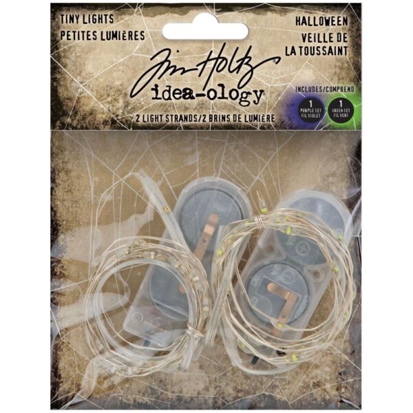 Tim Holtz® Idea-ology™ Findings - Halloween Tiny Lights - Purple & Green