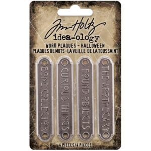 Tim Holtz® Idea-ology™ Findings - Halloween Word Plaques