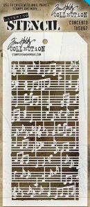 Tim Holtz® Stampers Anonymous Layering Stencils -- Concerto THS067