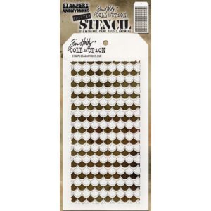 Tim Holtz® Stampers Anonymous Layering Stencils -- Shifter Scallop THS128