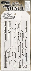 Tim Holtz® Stampers Anonymous Layering Stencils -- Circuit THS146