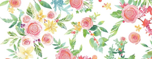 Memory Box Rose Bouquet Wide Washi Tape WT499