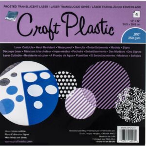 Grafix Frosted Laser Cuttable Craft Plastic - 12" x 12"