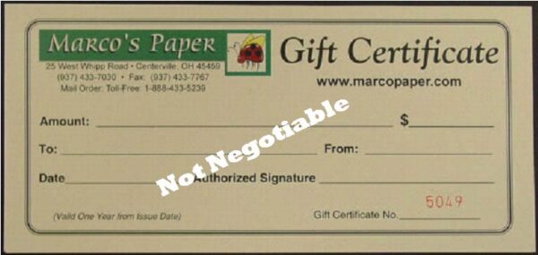 Gift Certificates