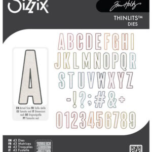 Tim Holtz® Alterations | Sizzix Thinlits™ Die Set 43PK - Alphanumeric Bulletin