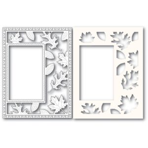 Poppystamps Craft Die - Autumn Leaves Sidekick Frame and Stencil 2243