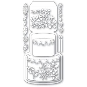 Poppystamps Craft Die - Floral Cake Pop Up Easel 2469