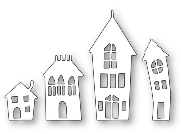 Poppystamps Craft Die - Twisted Houses 2500