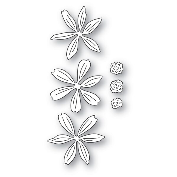 Poppystamps Craft Die - Lucky Layered Flowers 2554