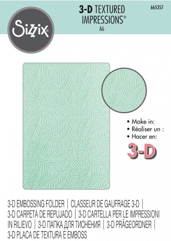 Classeur De Gaufrage 3D Sizzix Texture Fades Par Tim Holtz - Design Numéroté - Compatible Big Shot - 15,9 X 10,8 Cm - 4